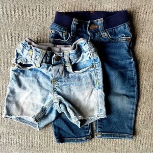 Baby GAP JEAN SHORTS AND PANTS (bundle of 2) 6-12 months